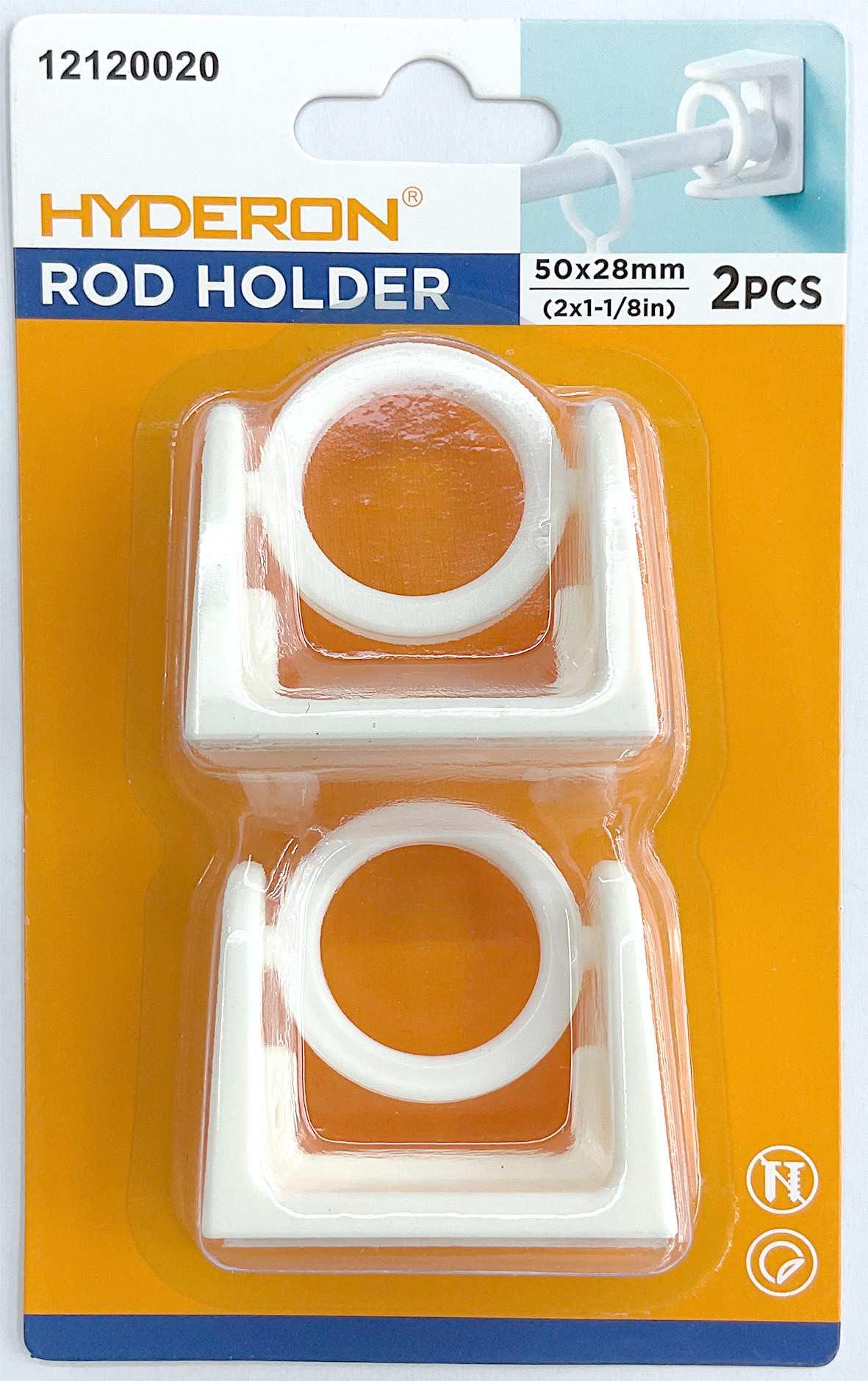 Soporte para barra de cortina de baño, 50 × 28 mm, 2 piezas