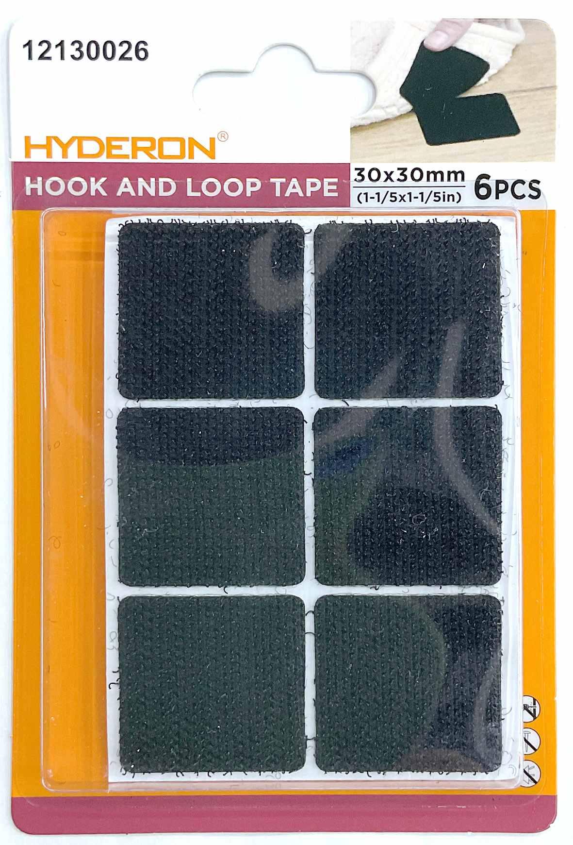 Velcro, 30 × 30 mm, 6 piezas, modelo 12130026