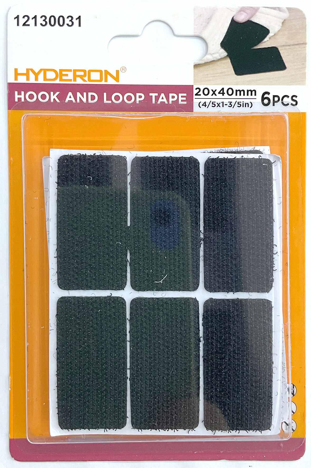 Velcro, 20 × 40 mm, 6 piezas, modelo 12130031