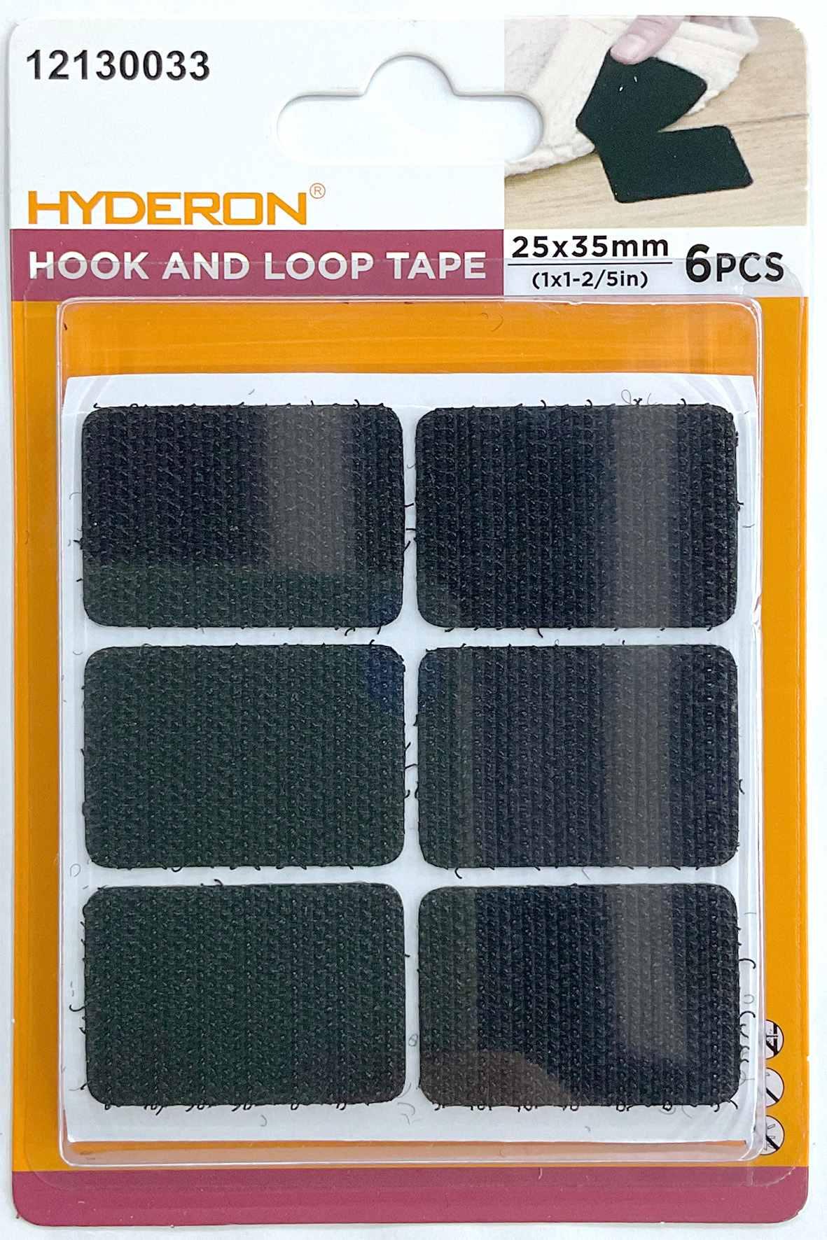 Velcro, 25 × 35 mm, 6 piezas, modelo 12130033