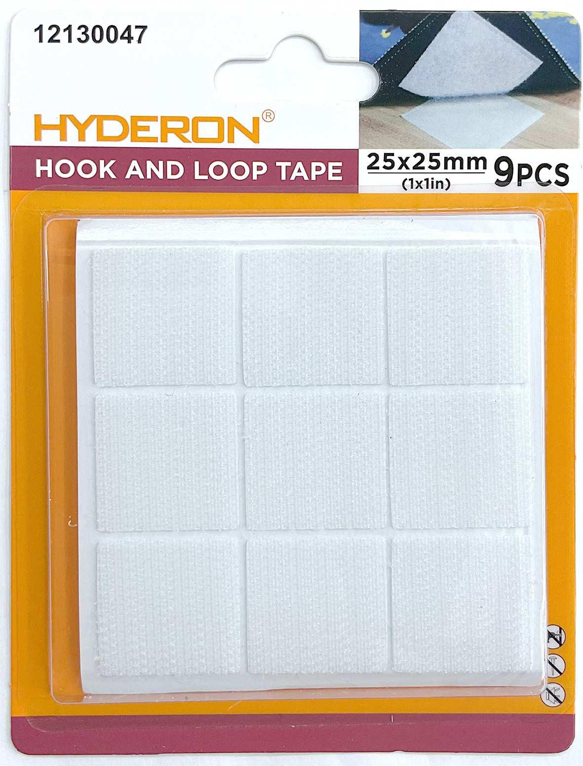 Velcro, 25 × 25 mm, 9 piezas, modelo 12130047