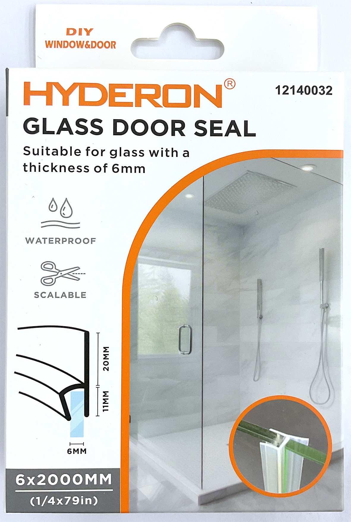 Burlete transparente para baño, 6 mm, 2 m, ref. 12140032