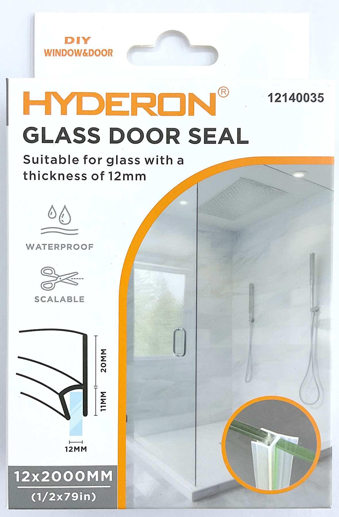 Burlete transparente para baño, 12 mm, 2 m, ref. 12140035