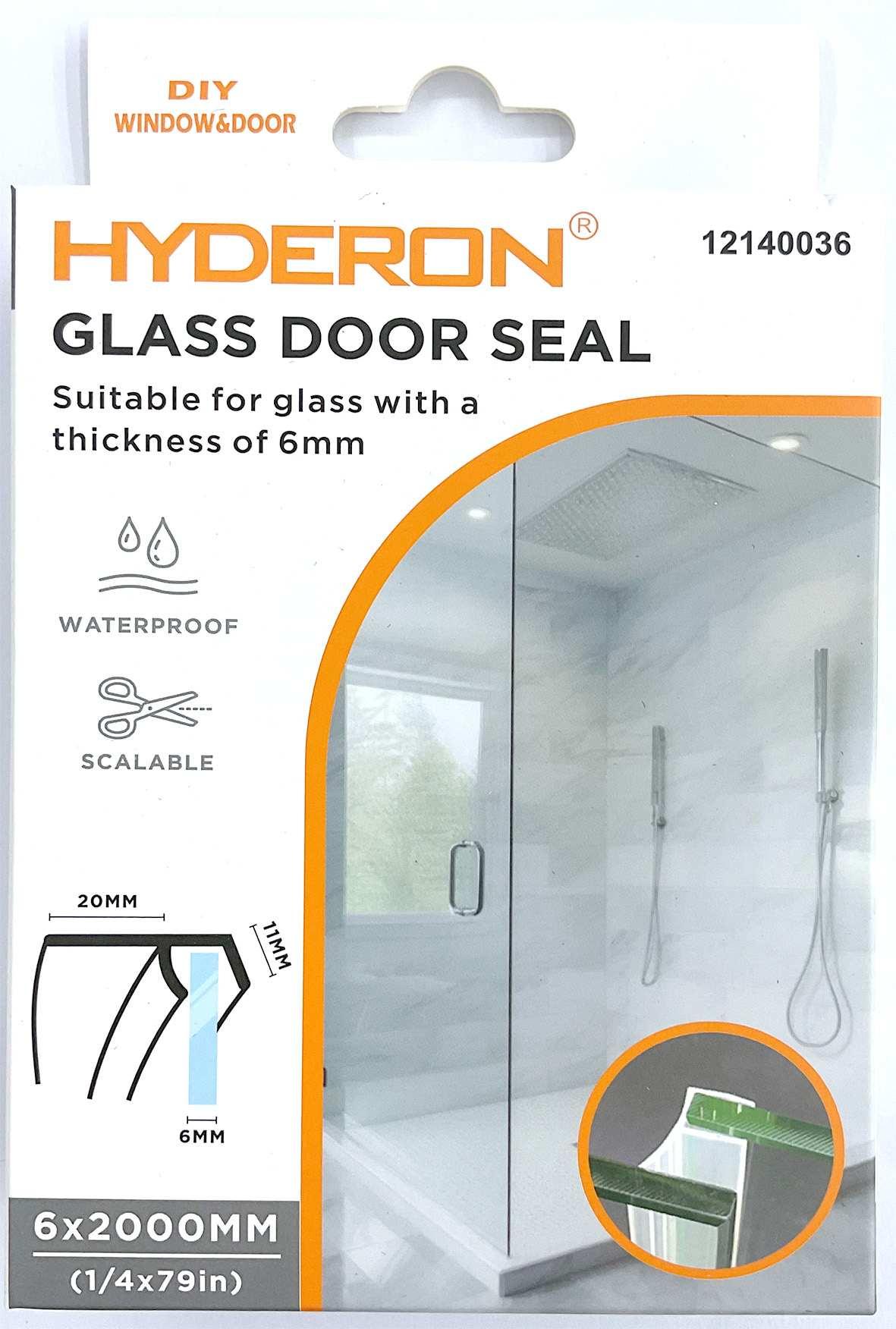 Burlete transparente para baño, 6 mm, 2 m, ref. 12140036