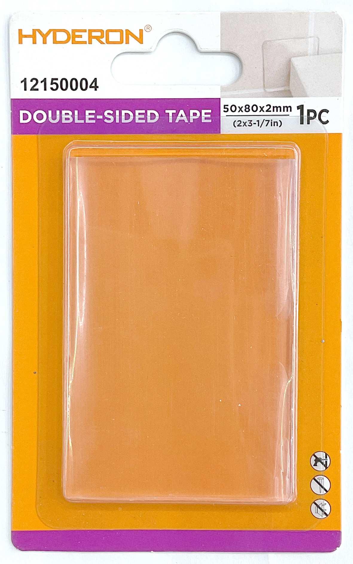 Almohadilla adhesiva transparente de PU, 50 × 80 × 2 mm, 1 pieza