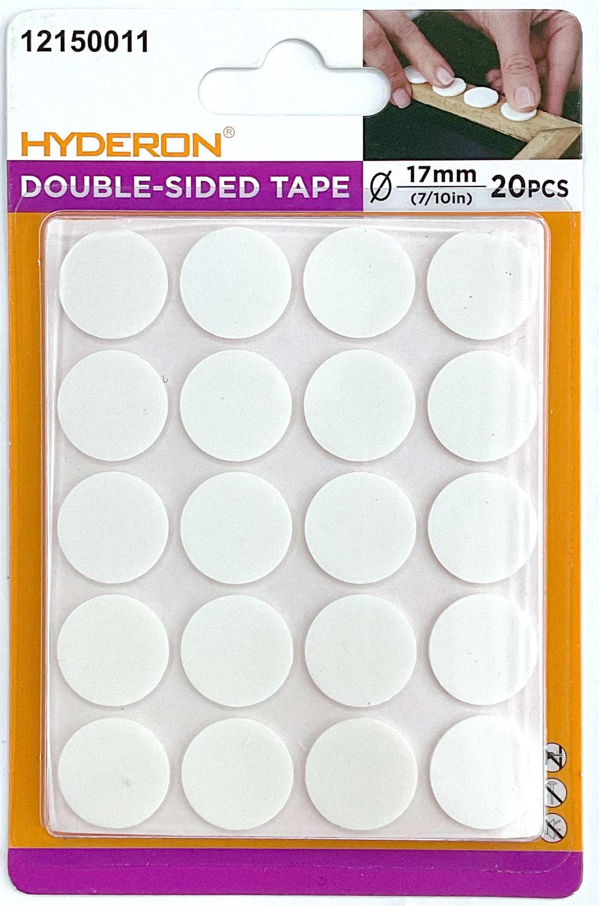 Adhesivo de doble cara sin marcas, 17 mm, 20 piezas, ref. 12150011