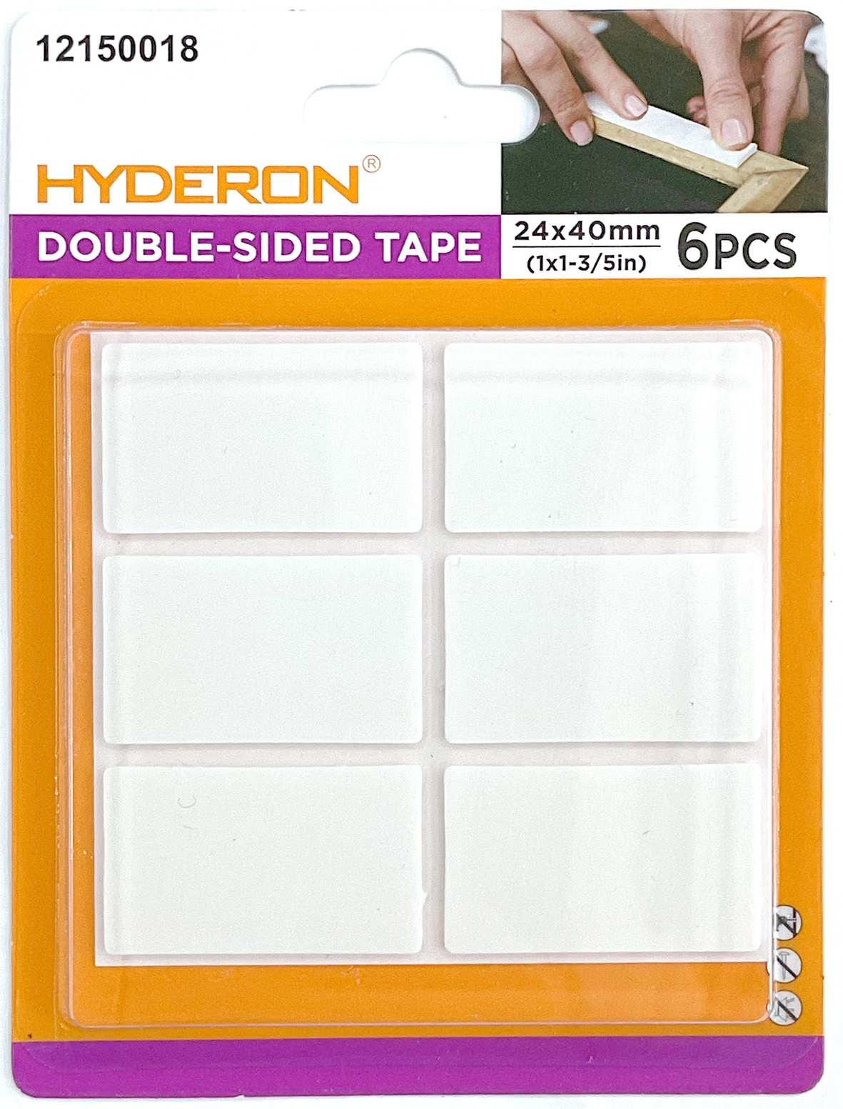 Adhesivo de doble cara sin marcas, 24 × 40 mm, 6 piezas, ref. 12150018