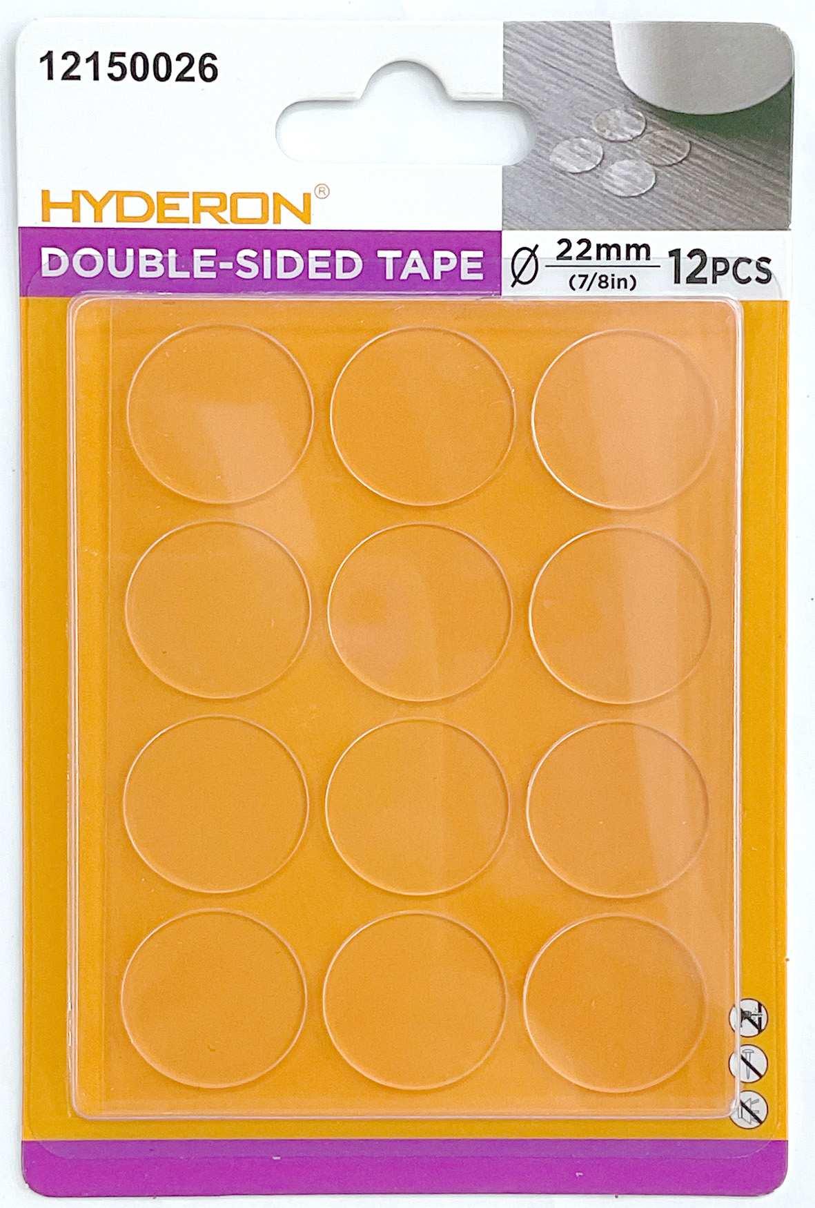 Adhesivo de doble cara sin marcas, 22 mm, 12 piezas, ref. 12150026