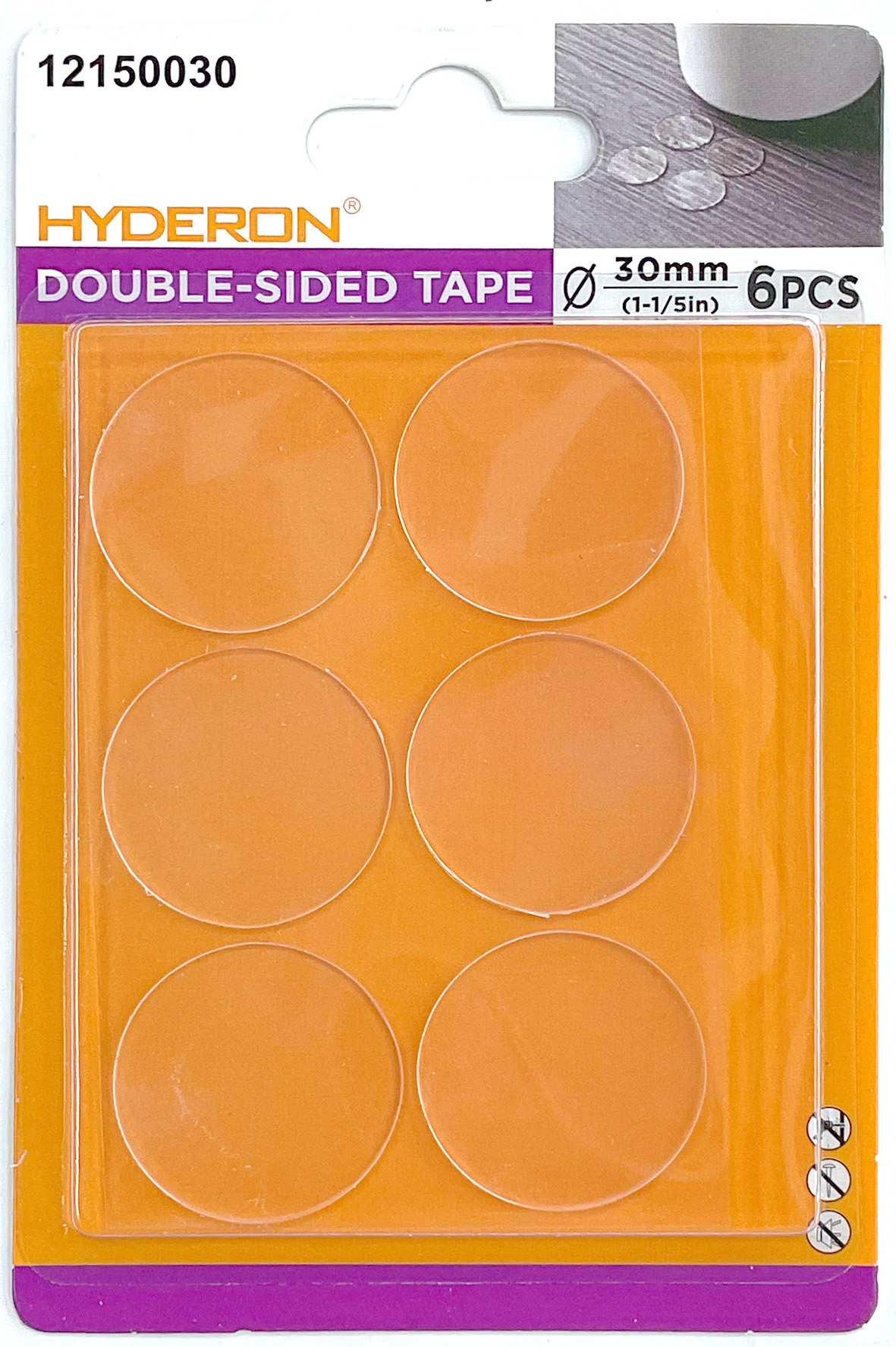 Adhesivo de doble cara sin marcas, 30 mm, 6 piezas, ref. 12150030