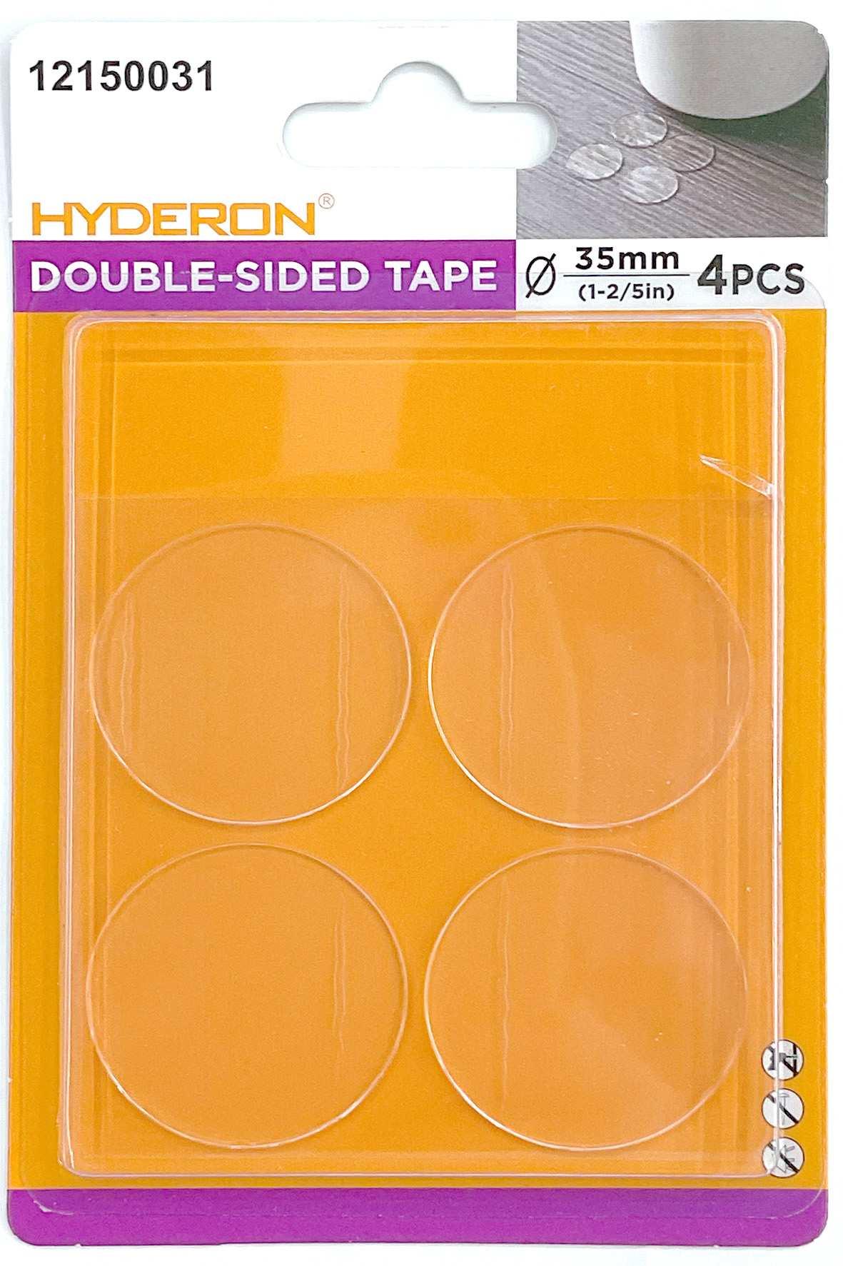 Adhesivo de doble cara sin marcas, 35 mm, 4 piezas, ref. 12150031