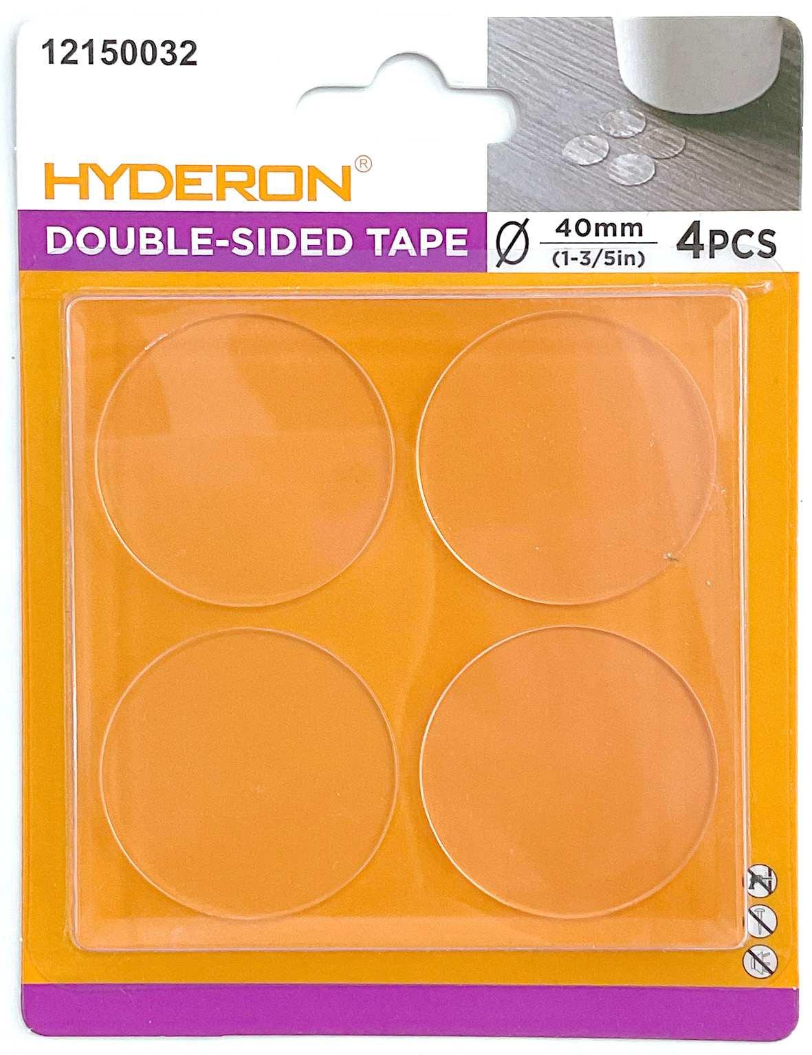 Adhesivo de doble cara sin marcas, 40 mm, 4 piezas, ref. 12150032