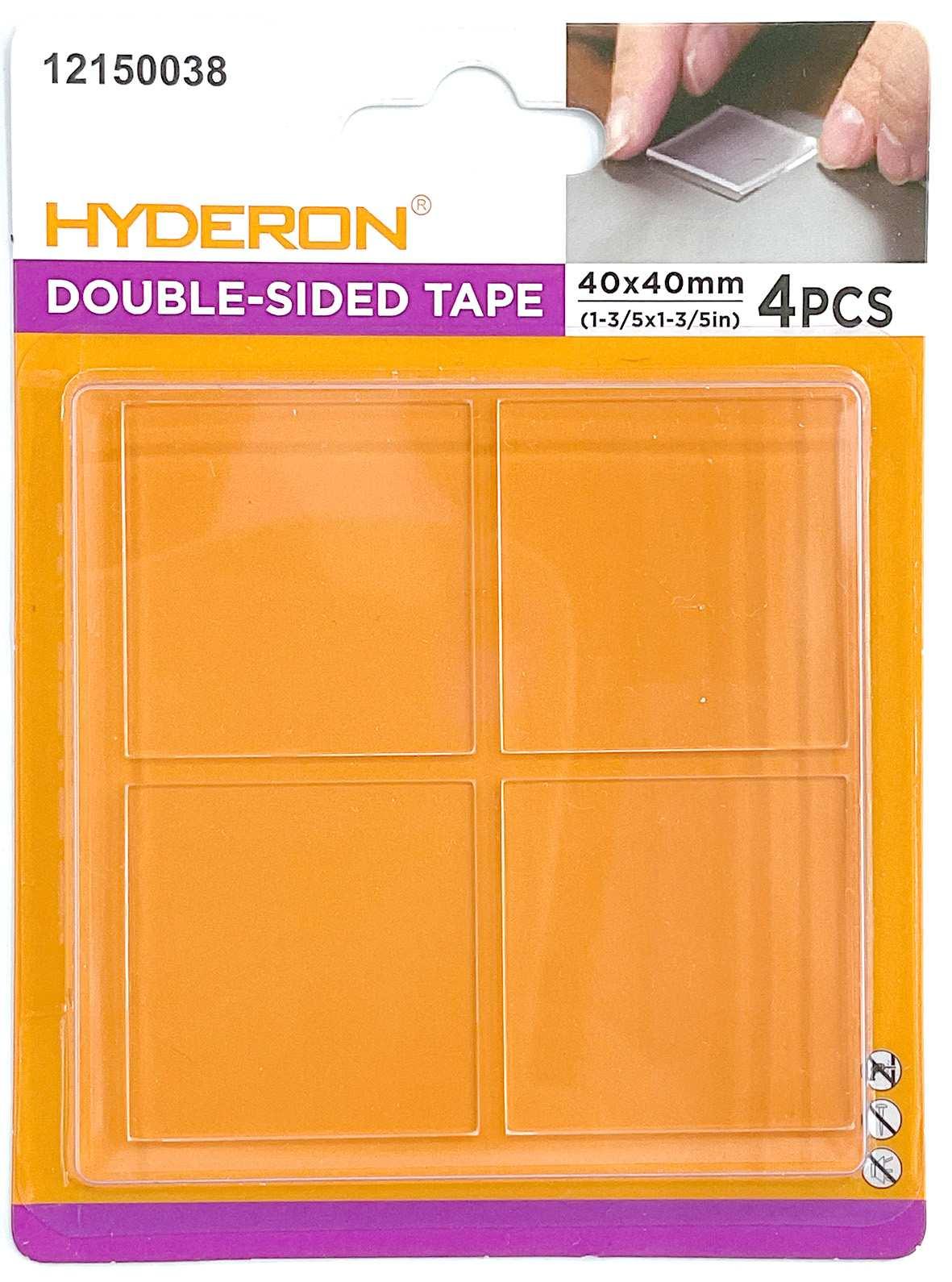 Adhesivo de doble cara sin marcas, 40 × 40 mm, 4 piezas