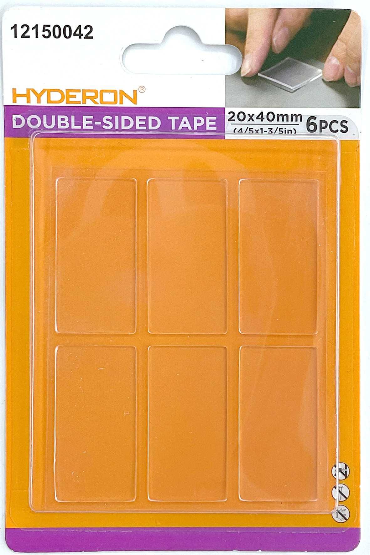 Adhesivo de doble cara sin marcas, 20 × 40 mm, 6 piezas