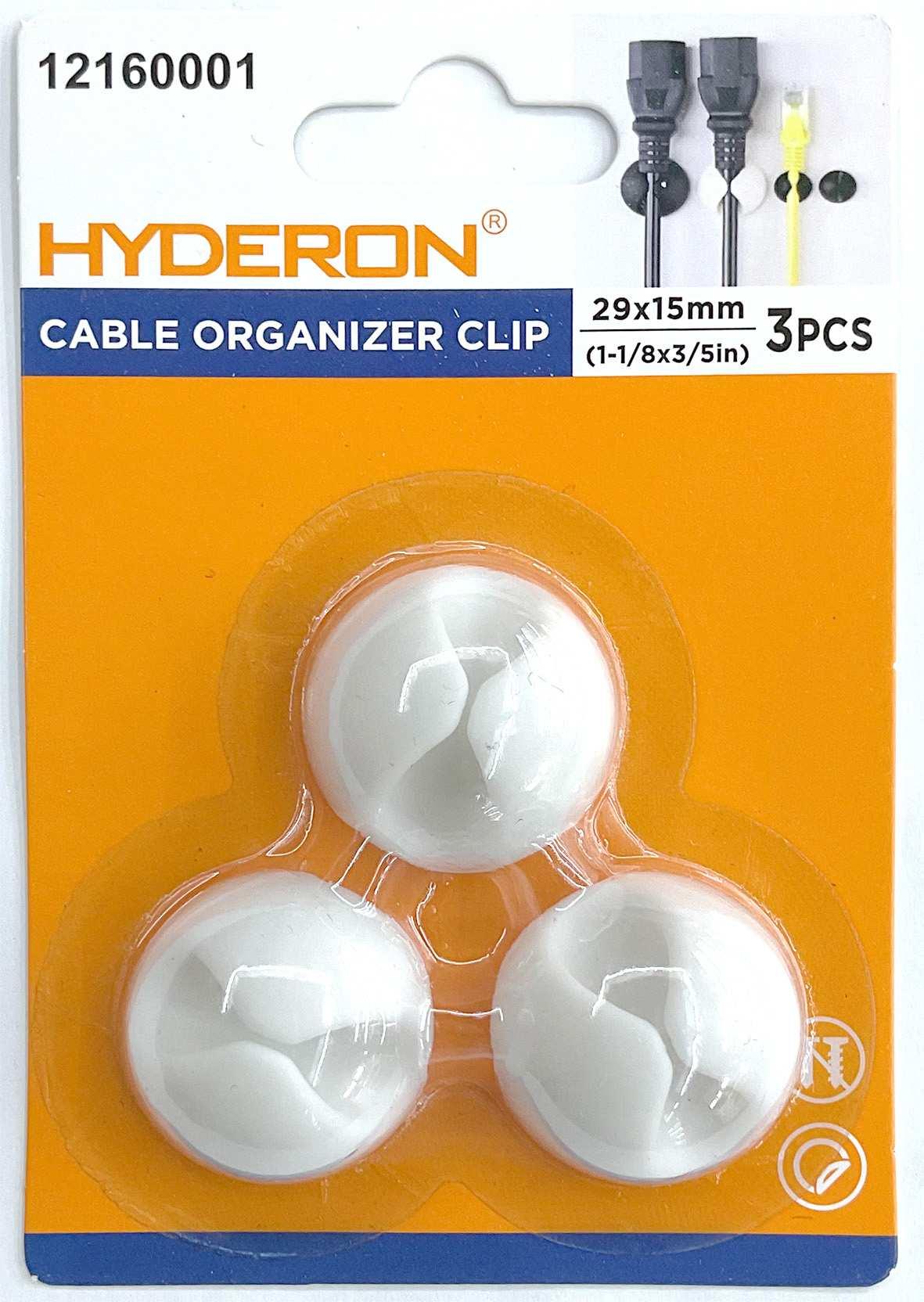 Clip para cables, 29 × 15 mm, 3 piezas