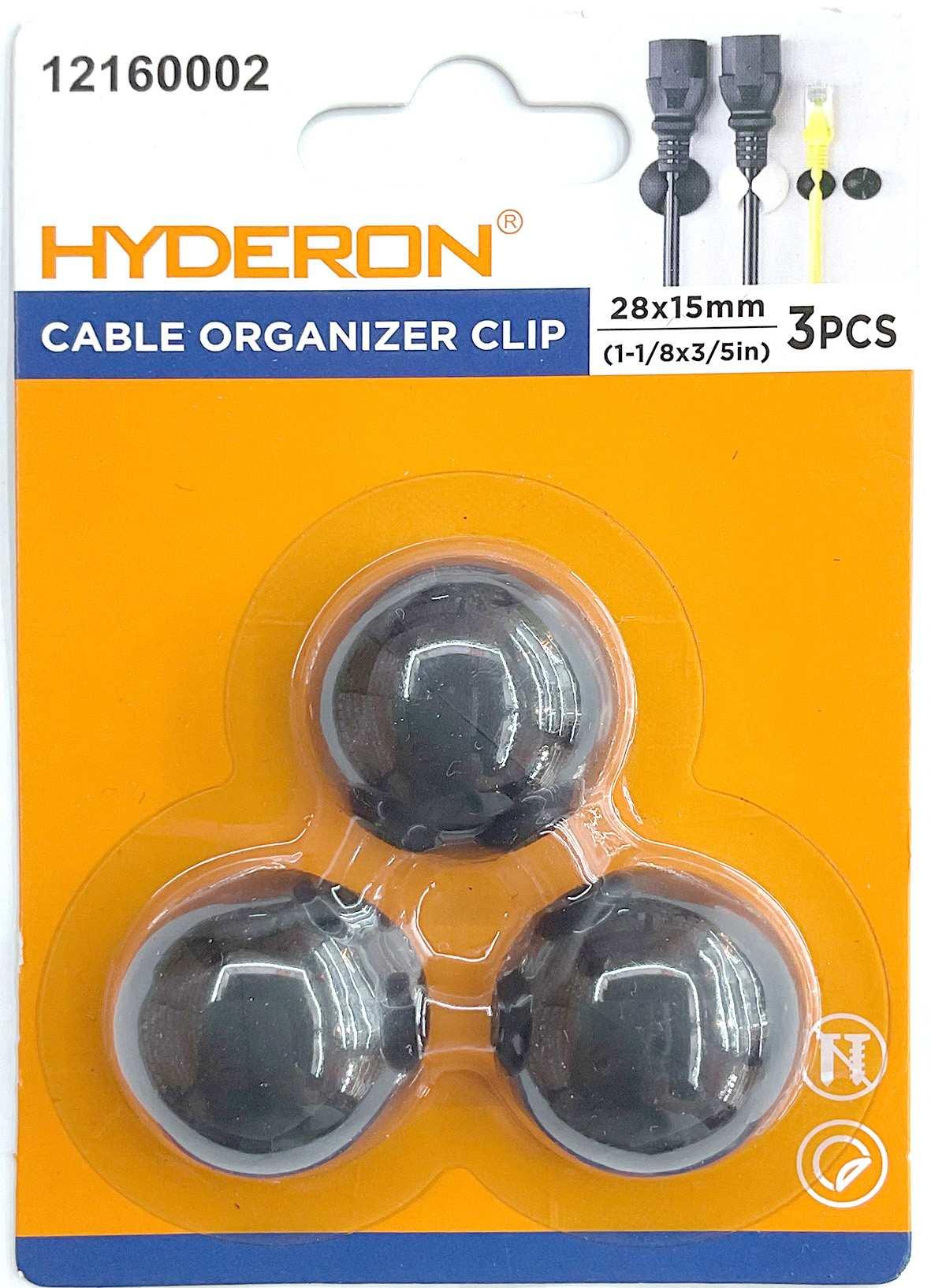 Clip para cables, 28 × 15 mm, 3 piezas