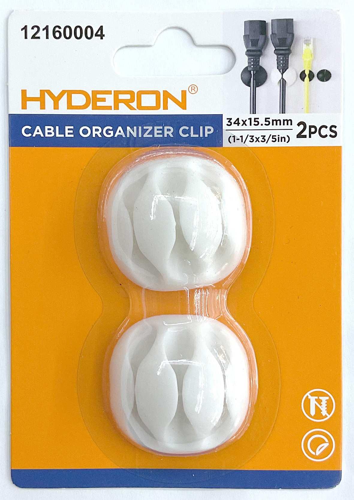 Clip para cables, 34 × 34 × 15,5 mm, 2 piezas, ref. 12160004