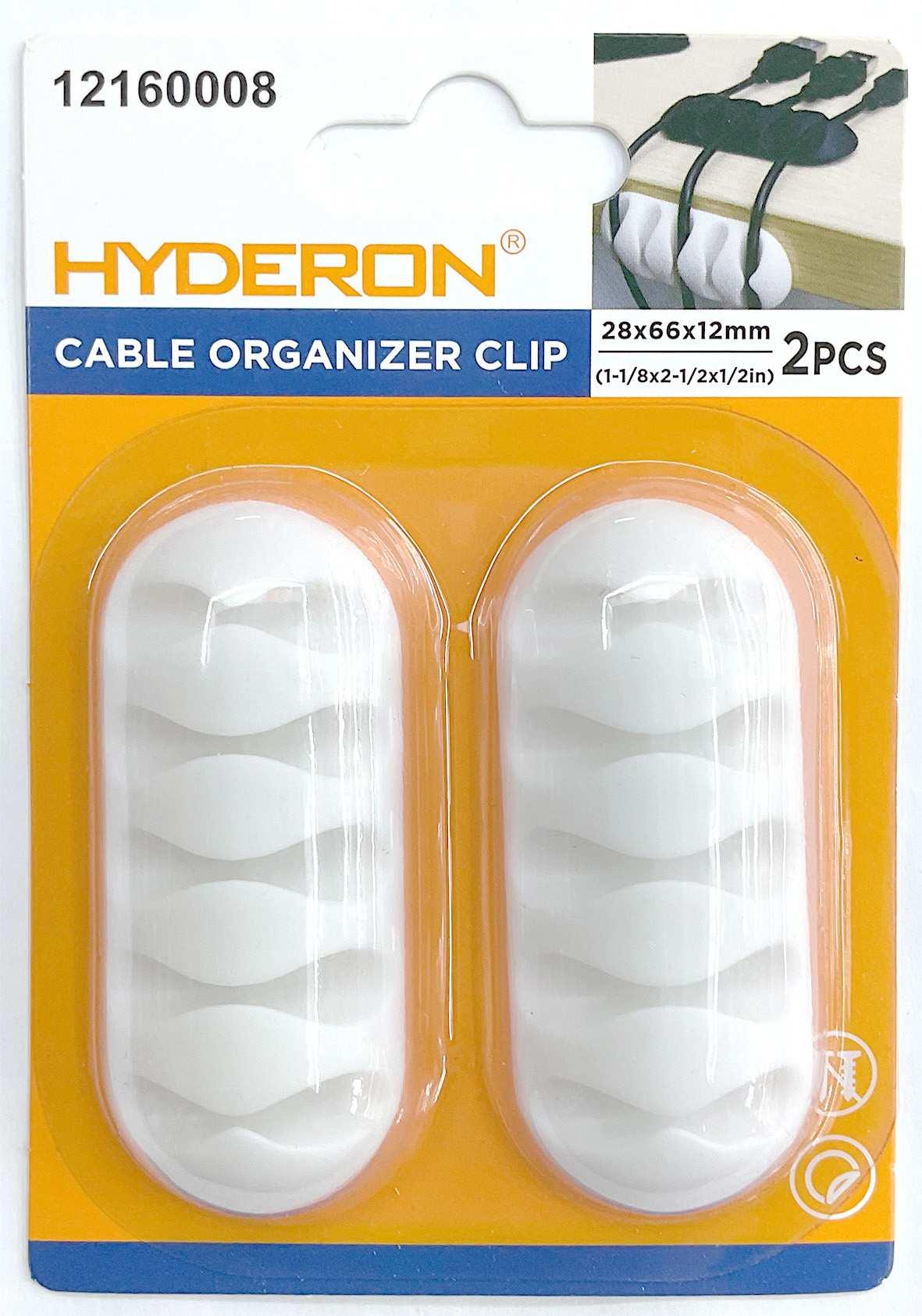 Clip para cables, 28 × 66 × 12 mm, 2 piezas
