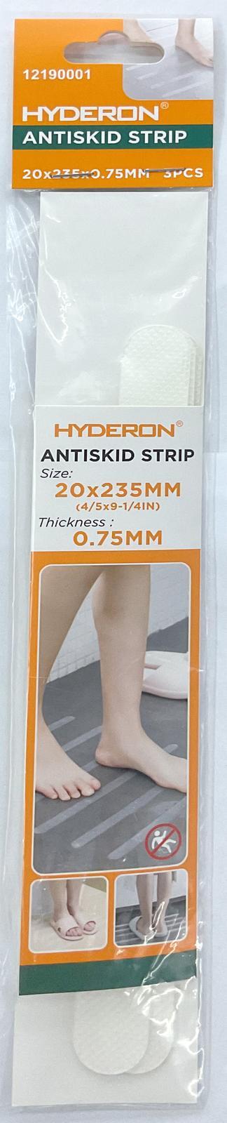 Tira antideslizante transparente, 20 × 235 × 0,75 mm, 3 piezas