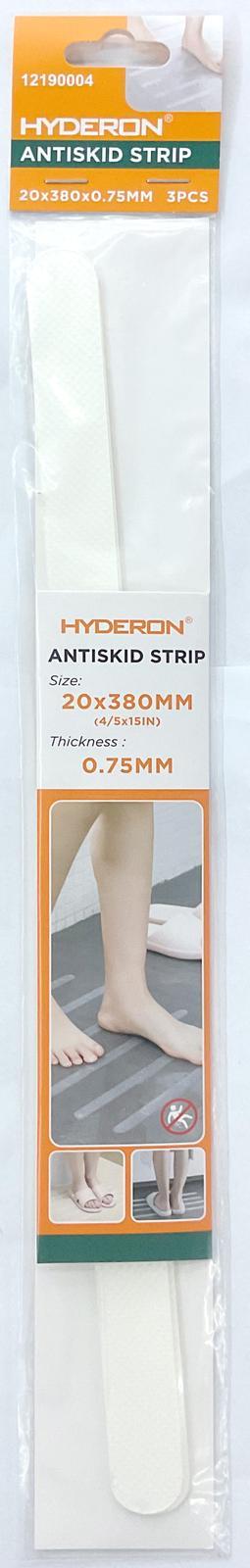 Tira antideslizante transparente, 20 × 380 × 0,75 mm, 3 piezas