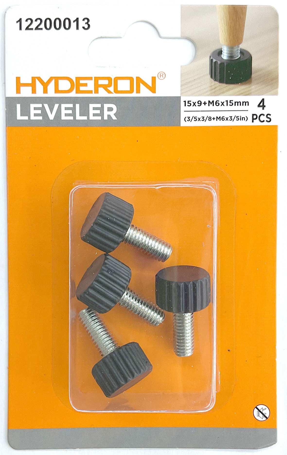 Pata ajustable, 15 × 9 mm, 4 piezas