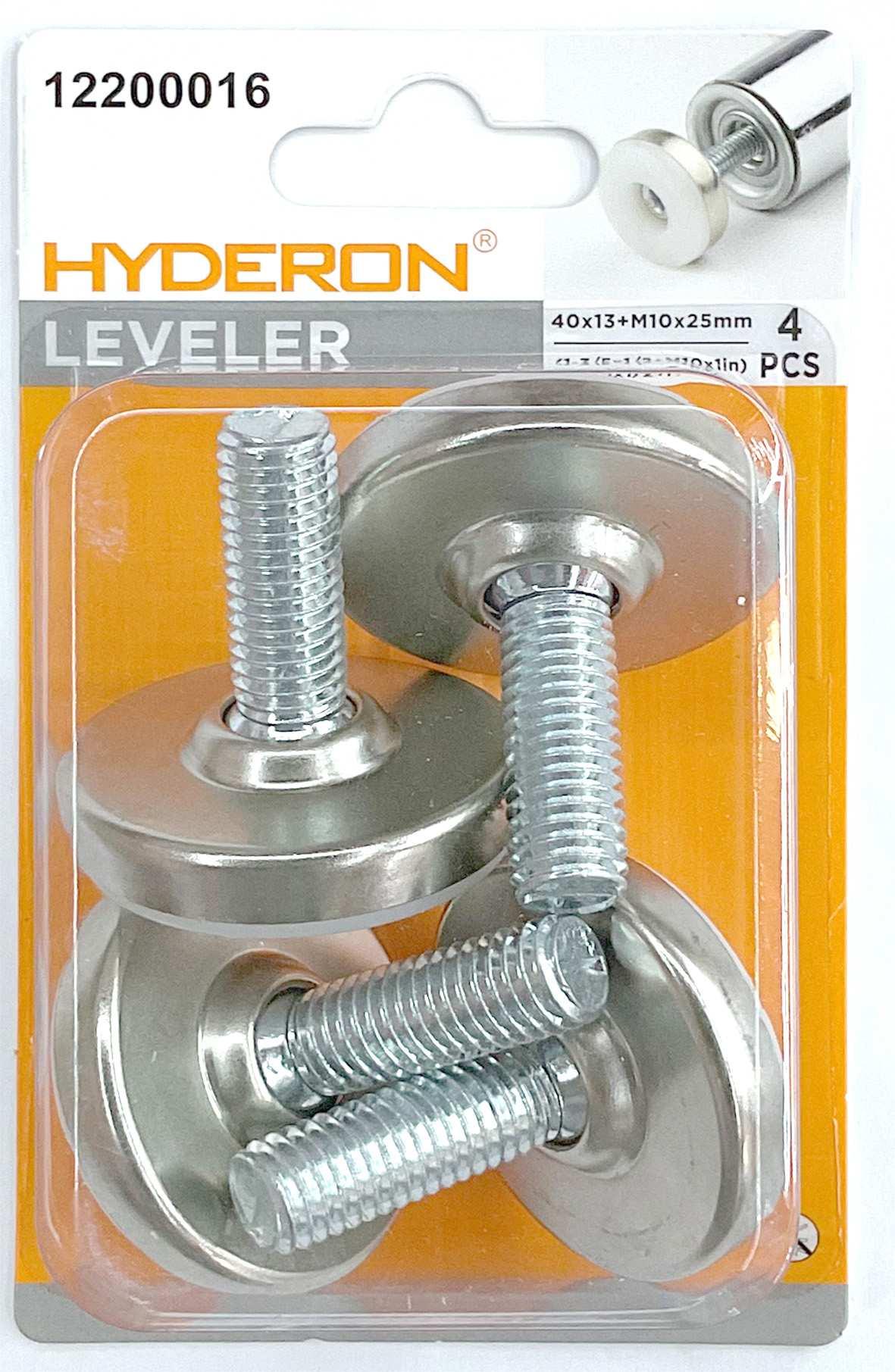 Pata niveladora para mueble, modelo M10, 40 × 13 mm, 4 piezas