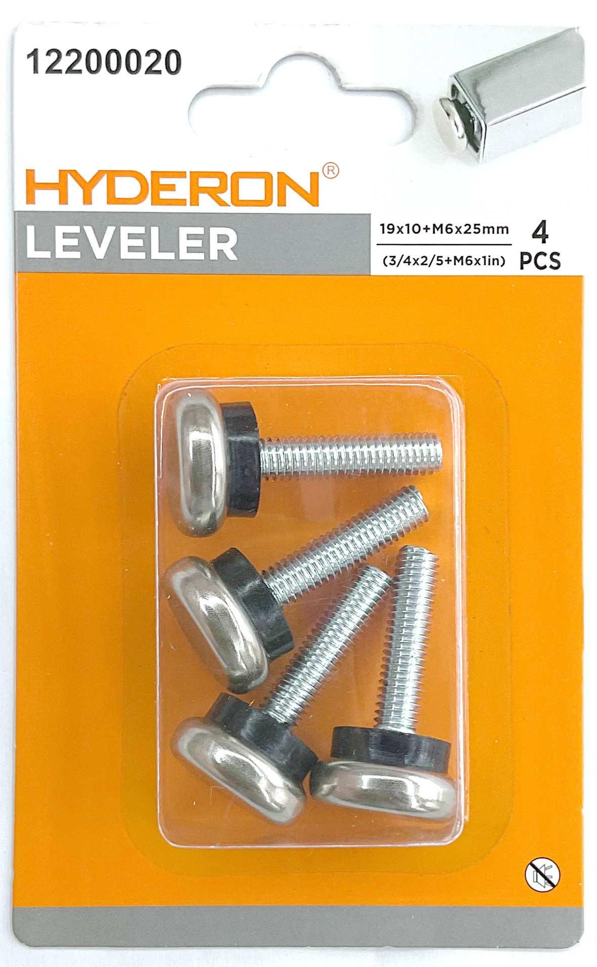 Pata ajustable, modelo M6, 19 × 10 mm, 4 piezas