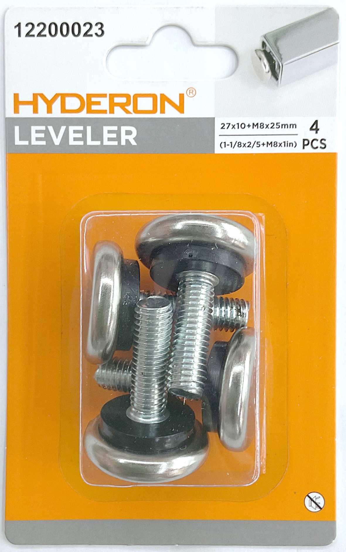 Pata ajustable, modelo M8, 27 × 10 mm, 4 piezas