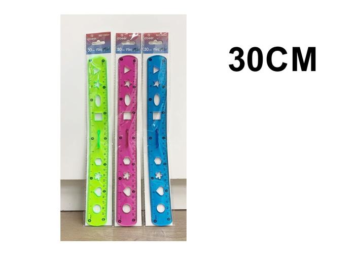 Regla, 30 cm, color multicolor, modelo 180447