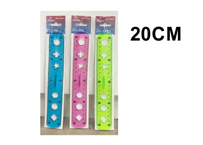Regla, 20 cm, color multicolor, modelo 180448