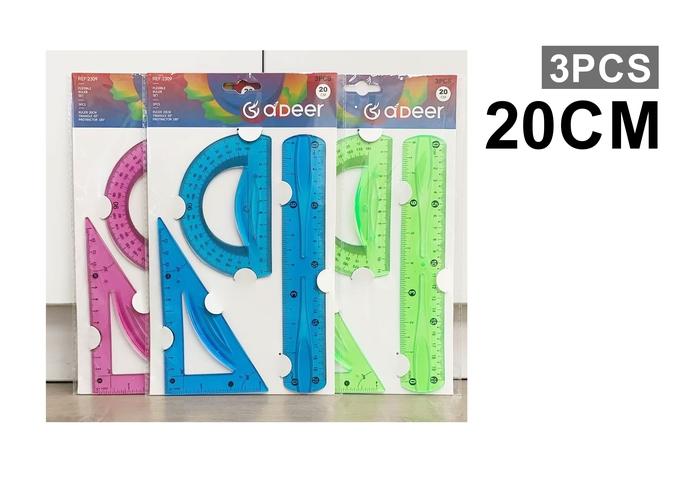 Regla, 20 cm, color multicolor, modelo 2309