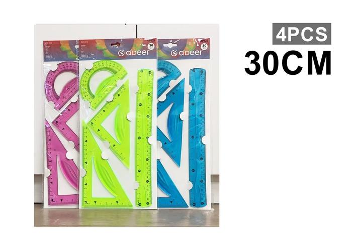 Regla, 30 cm, color multicolor, modelo 2312