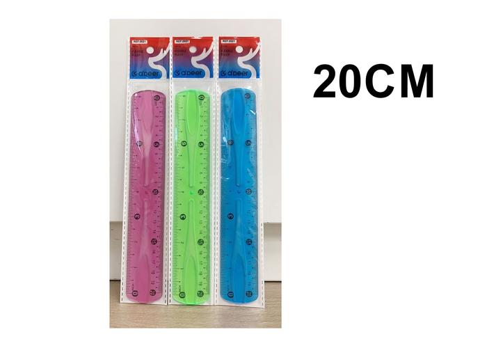 Regla, 20 cm, color multicolor, modelo 0021