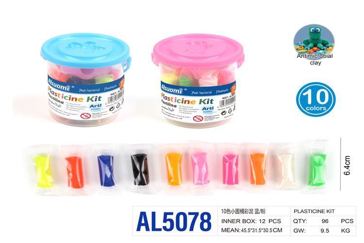 Arcilla coloreada, colores azul y rosado, modelo AL5078