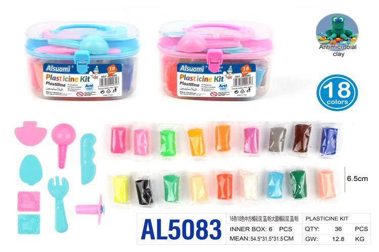 Arcilla coloreada, colores azul y rosado, modelo AL5083
