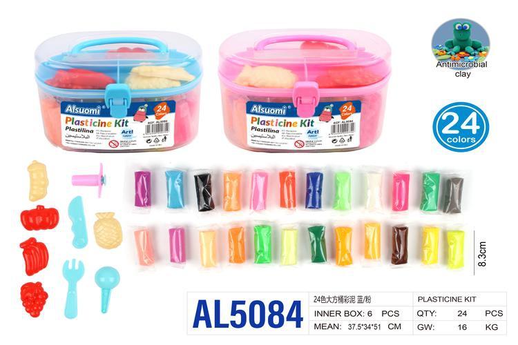Arcilla coloreada, colores azul y rosado, modelo AL5084