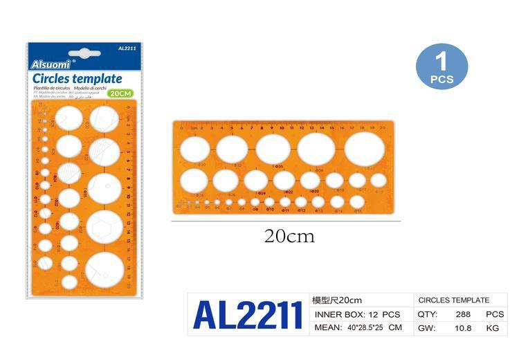 Regla, 20 cm, modelo AL2211