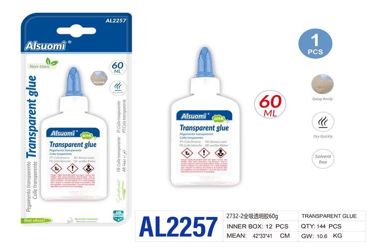 pegamento, 60 g, color transparente