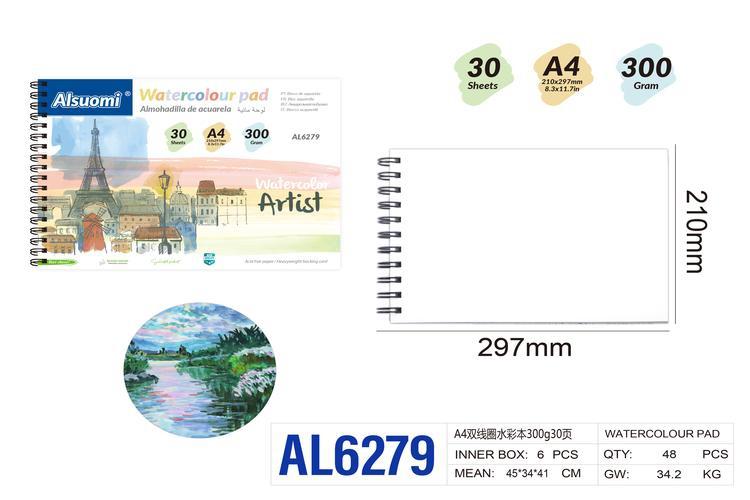 Libro de acuarela, modelo A4, 300 g, modelo AL6279