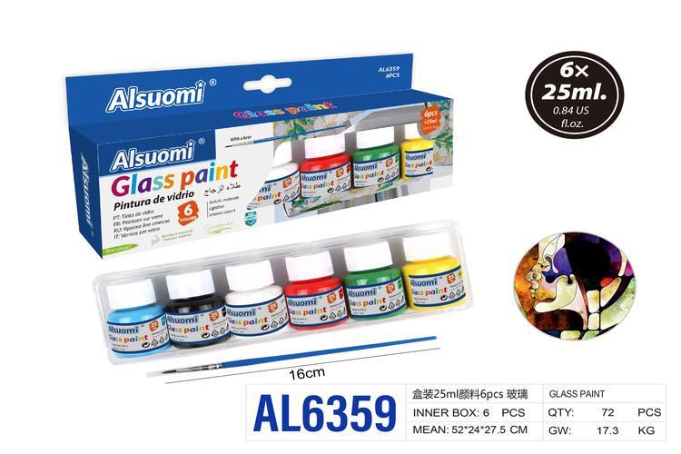 pigmento, 25 ml, 6 piezas, modelo AL6359