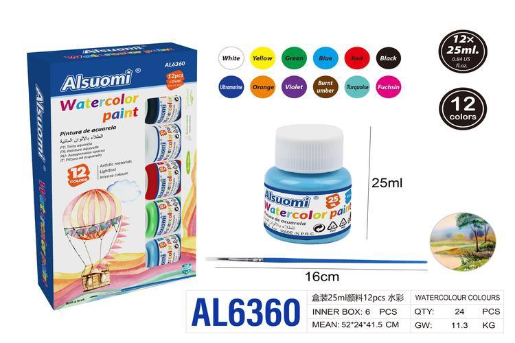 pigmento, 25 ml, 12 piezas, modelo AL6360