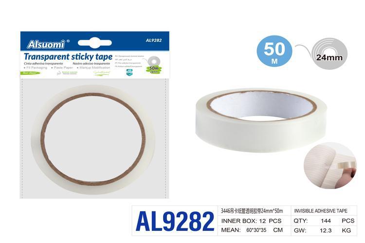 Cinta adhesiva, 24 mm, 50 m, color transparente