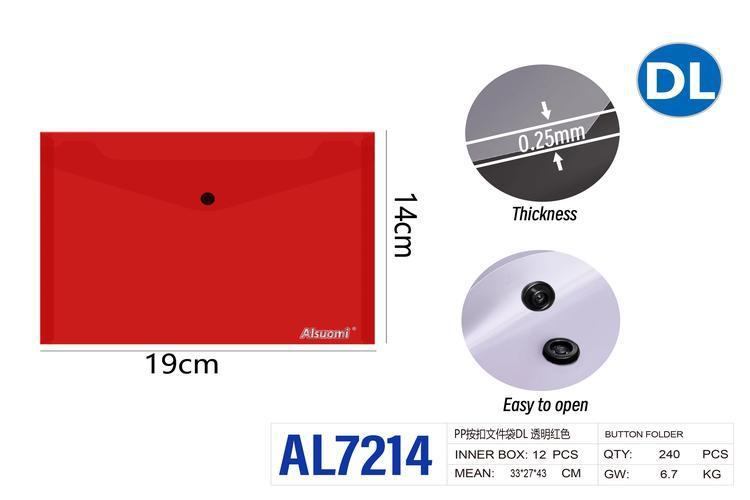 Bolsa para documentos, color rojo, modelo AL7214