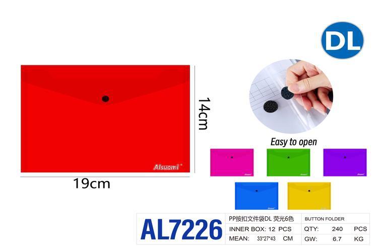 Bolsa para documentos, colores amarillo, rojo, azul, verde y morado, modelo AL7226
