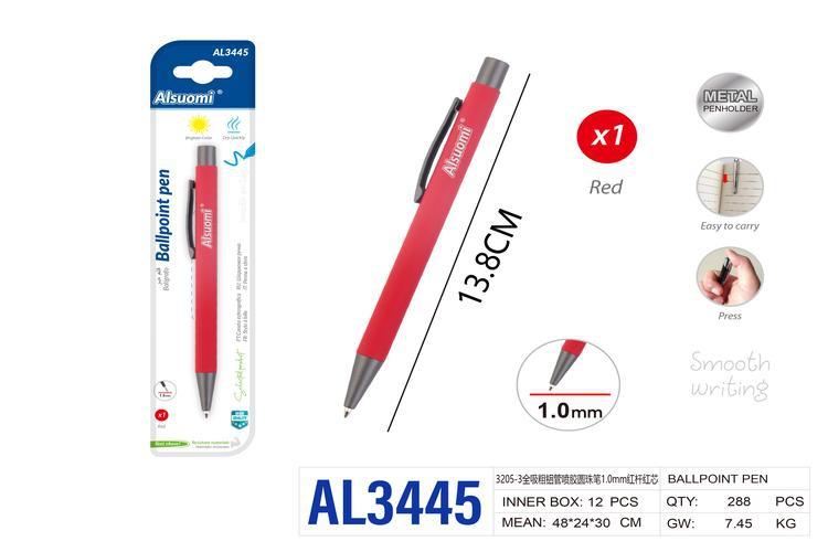 Bolígrafo, 1,0 mm, color rojo, modelo AL3445