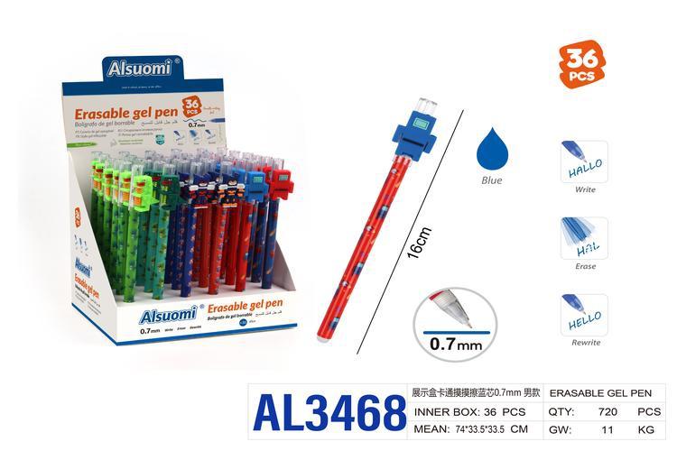 Pluma de gel, 0,7 mm, 36 piezas, color azul, modelo AL3468