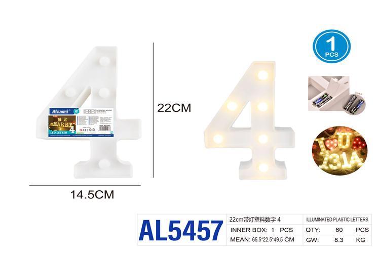 numeros de plastico, 22 cm, modelo AL5457