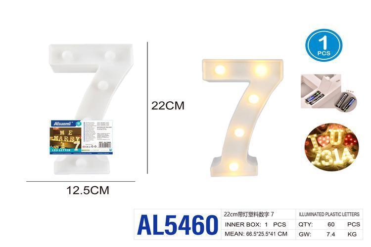 numeros de plastico, 22 cm, modelo AL5460