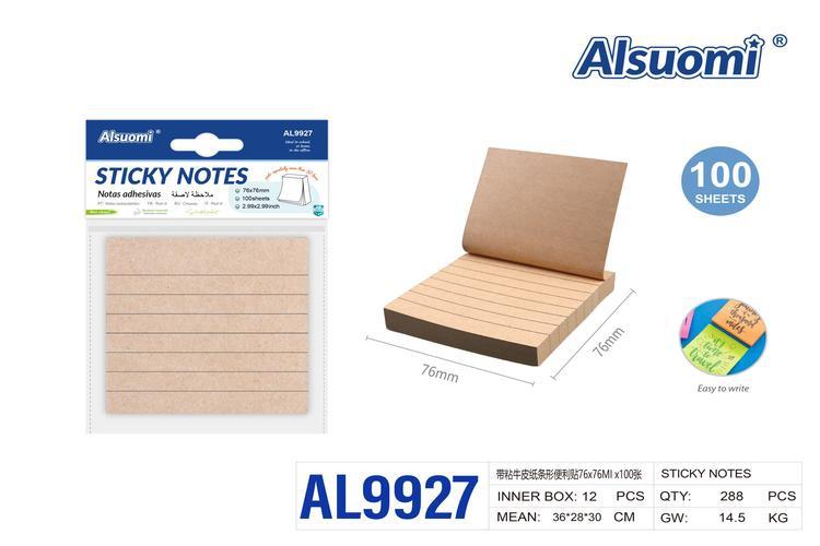 Notas adhesivas, 76 × 76 mm, modelo AL9927