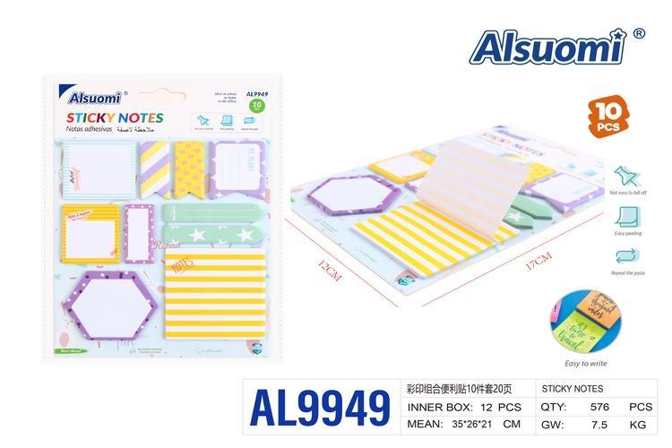 Notas adhesivas, 10 piezas, modelo AL9949