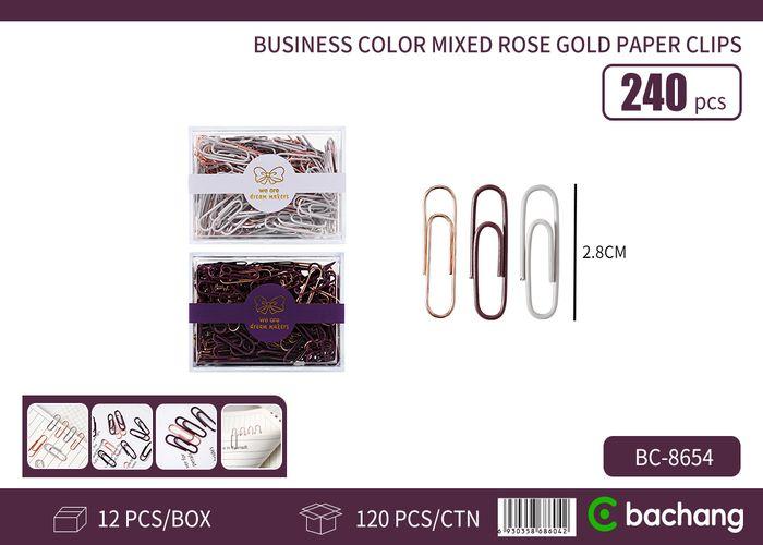Clip de papel, color oro rosa
